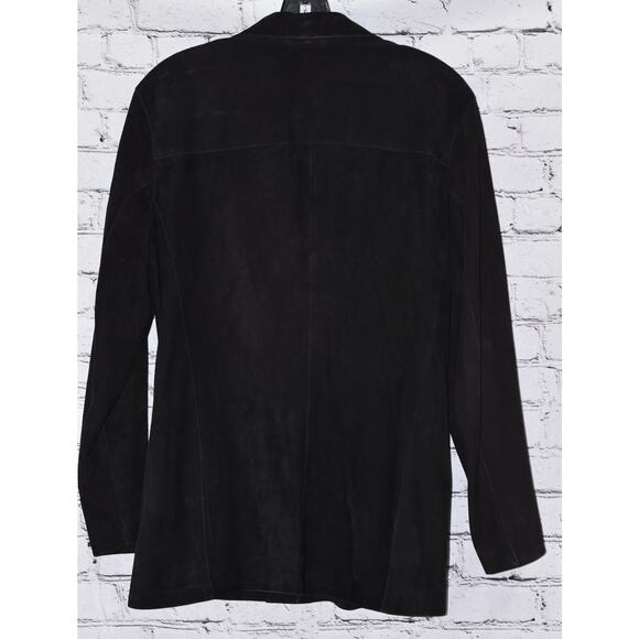Barney's New York Black Suede Jacket Size M - Picture 5 of 6